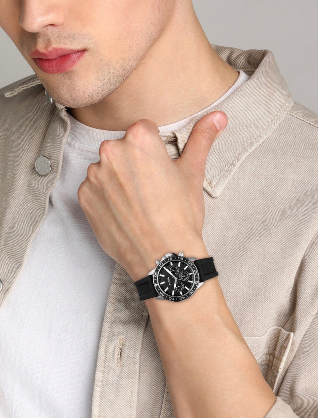 Fossil Stealth Bannon: Jet Black & Silver