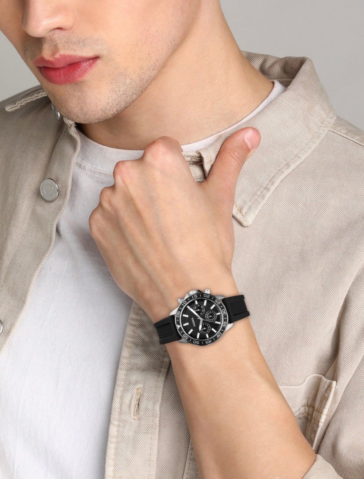 Fossil Stealth Bannon: Jet Black & Silver