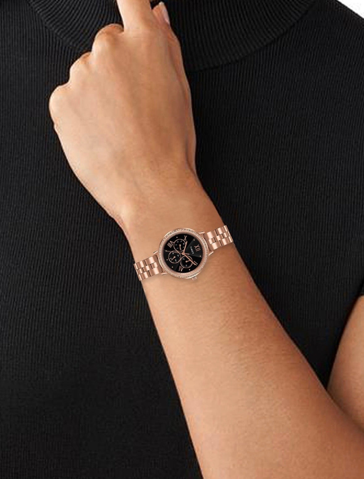 Timex Luxe: Rose Gold & Black