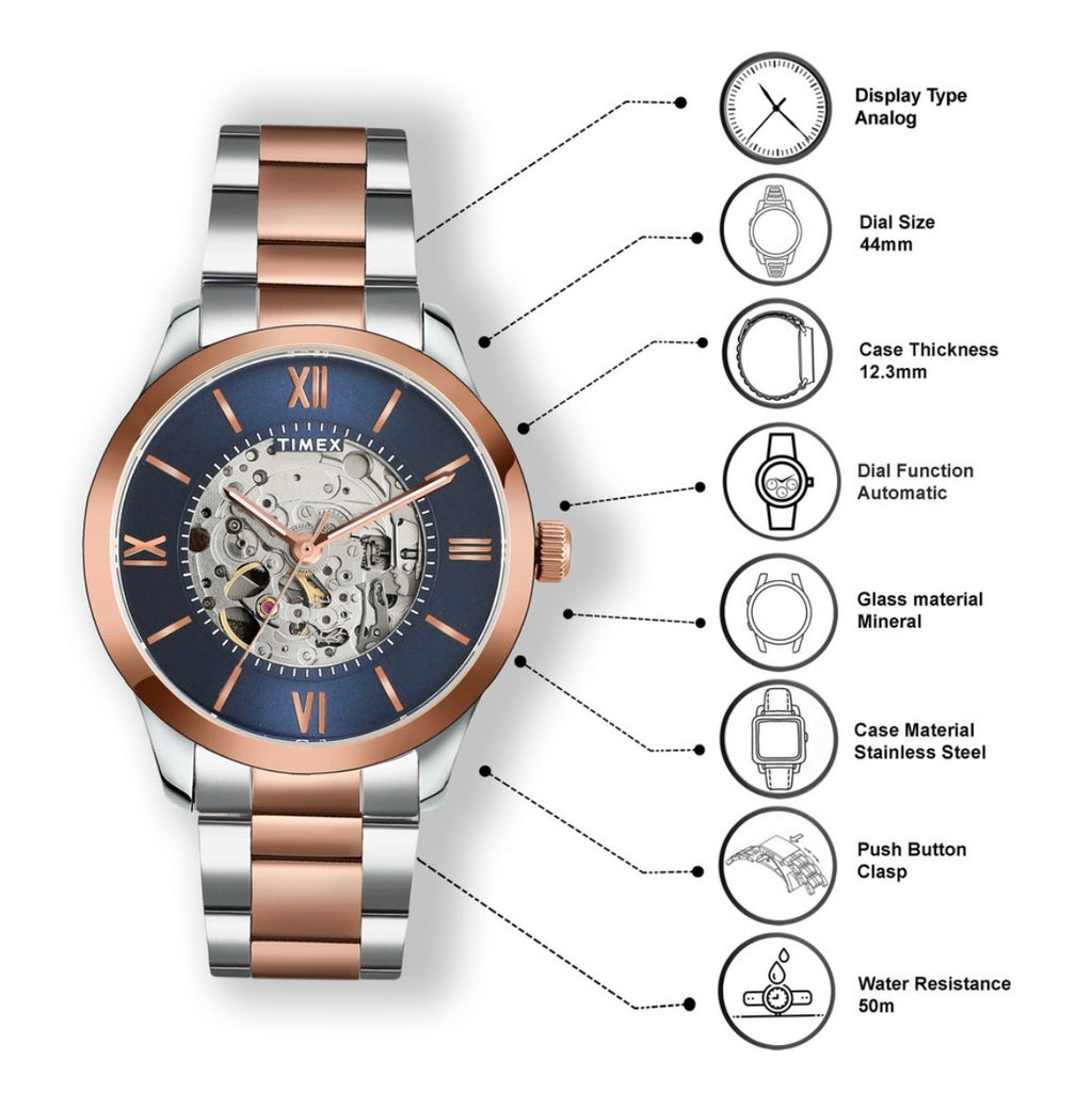 Timex Mechanical Masterpiece: Blue Skeleton