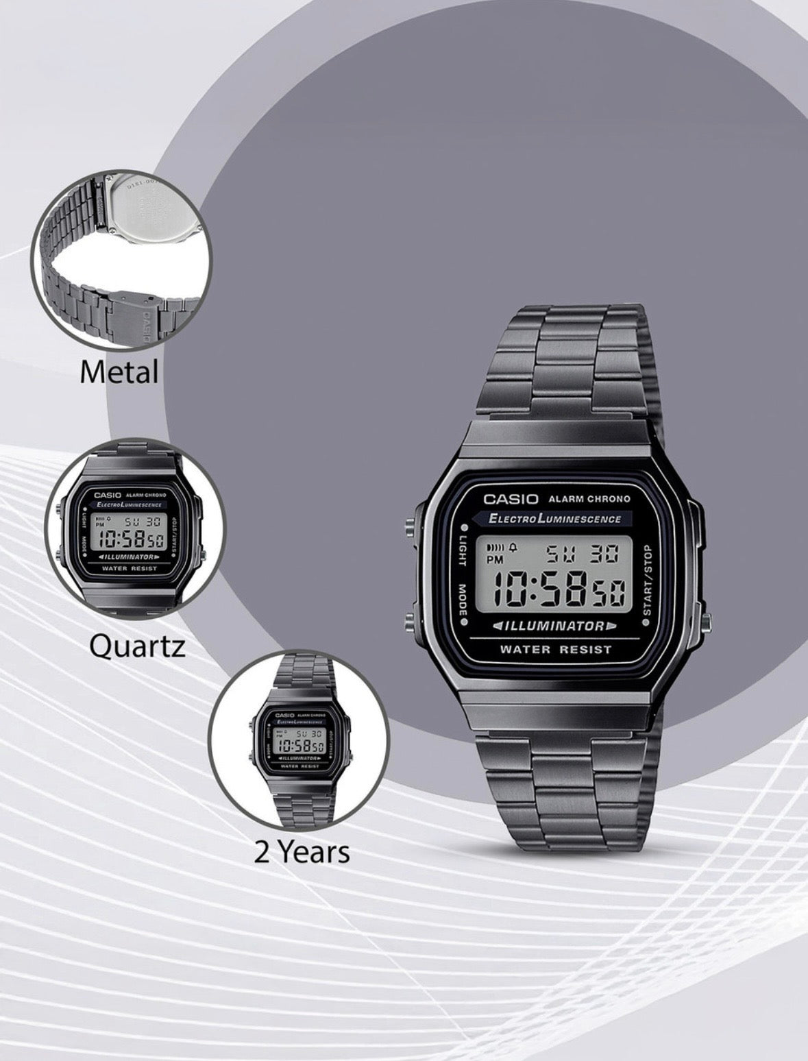 Casio Midnight Heritage: Stealth Black